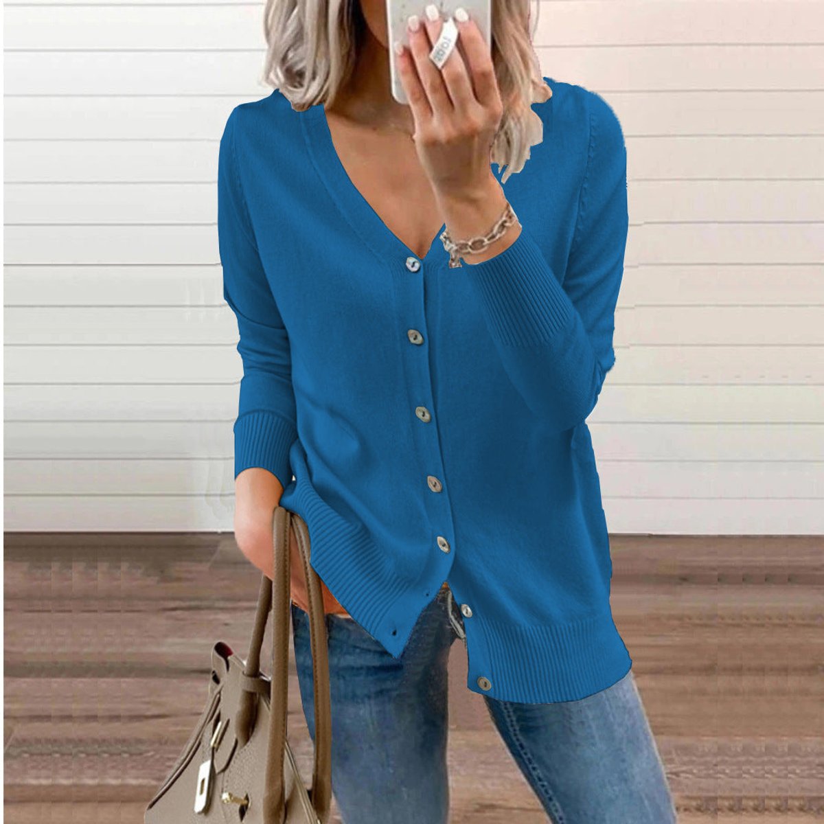 Kinsley | V Neck Knit Cardigan